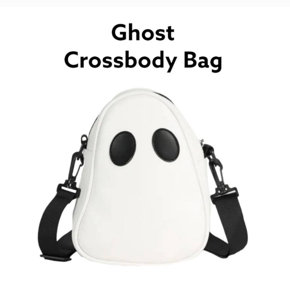 Ghost Crossbody Bag Purse Adjustable Strap Lightweight Halloween Kawaii Cute